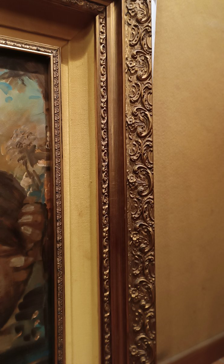 TABLEAU DE SCÈNE DE GENRE DÉBUT DU 20ème SIÈCLE-photo-6