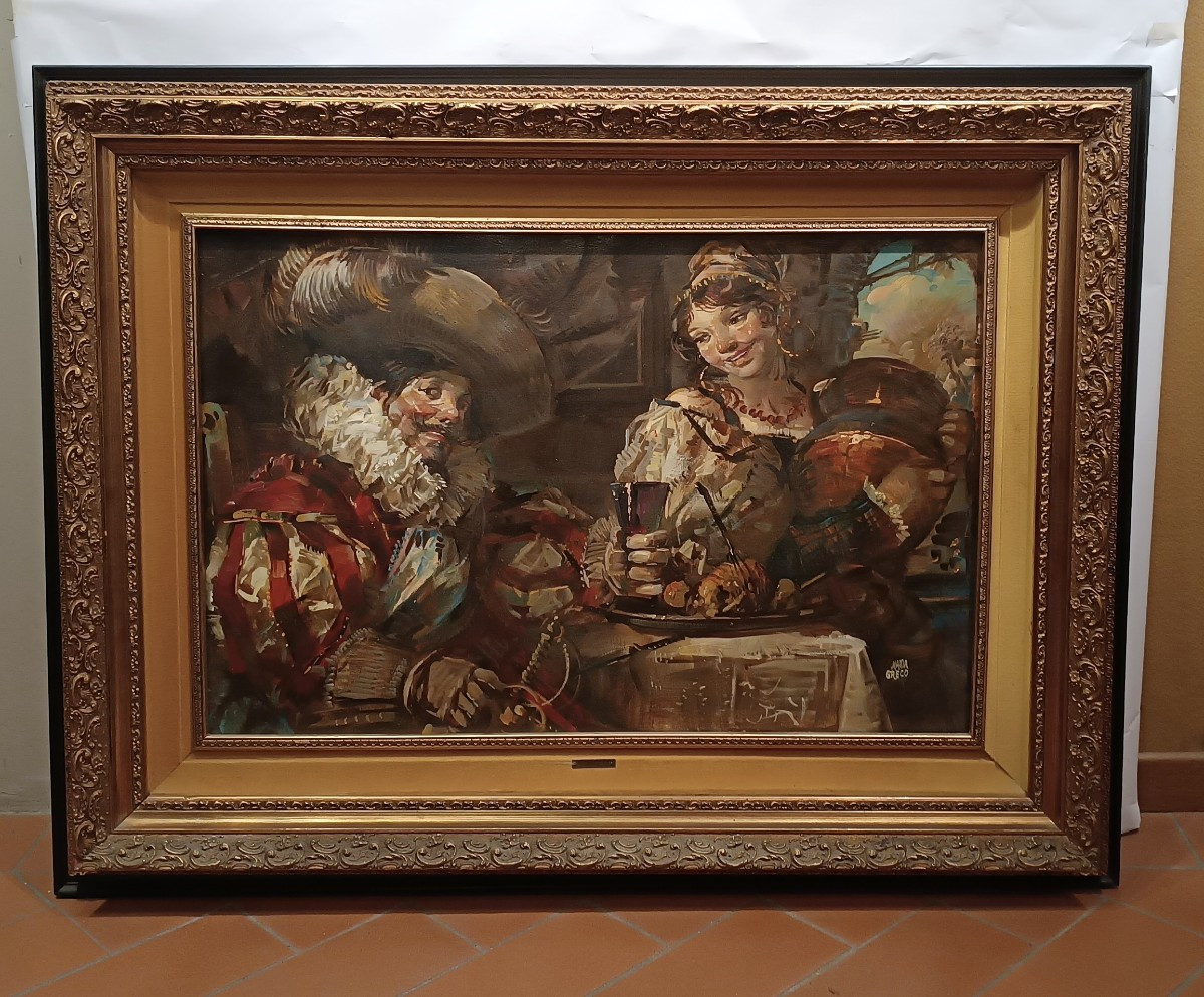 TABLEAU DE SCÈNE DE GENRE DÉBUT DU 20ème SIÈCLE