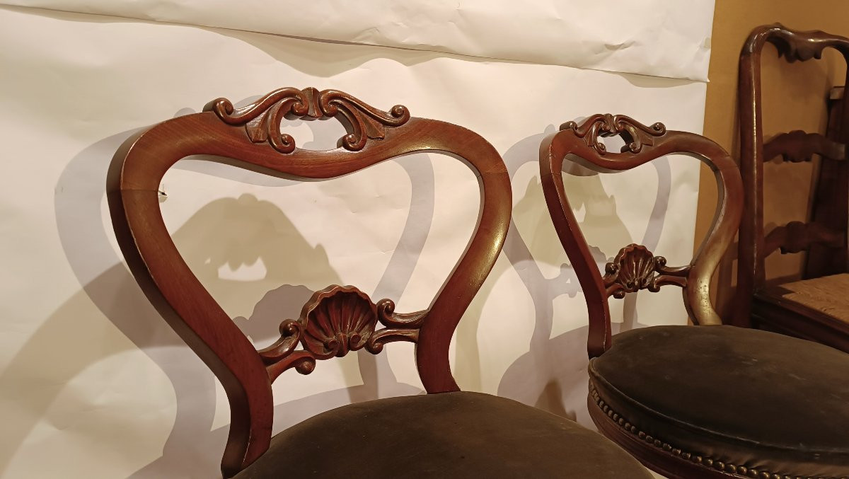 Second Half Of The 19th Century Pair Of Music Stools-photo-3