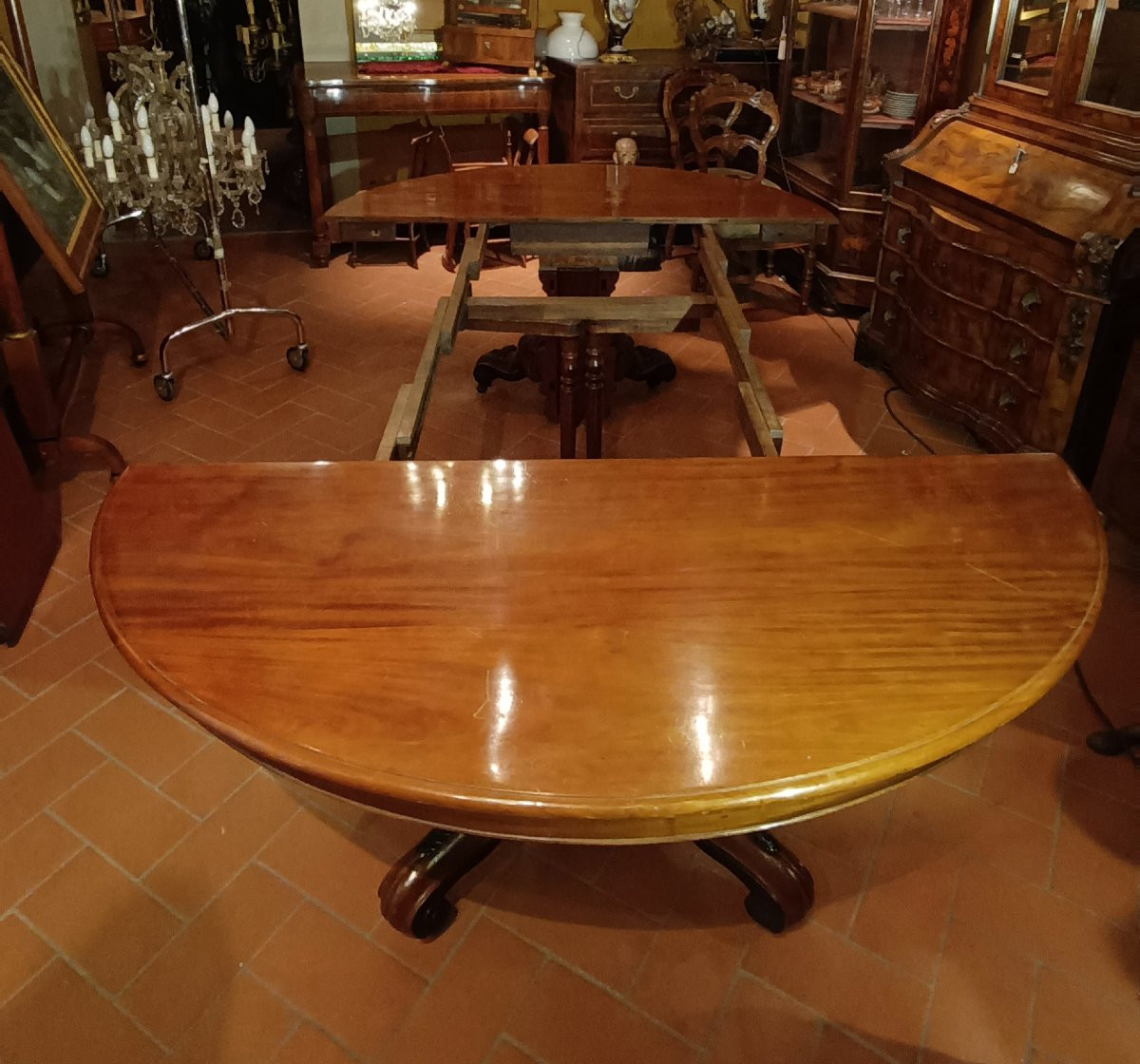 TABLE DE SALLE À MANGER EN ACAJOU ATELIER PARRI SECONDE MOITIÉ DU 19ème SIÈCLE-photo-6