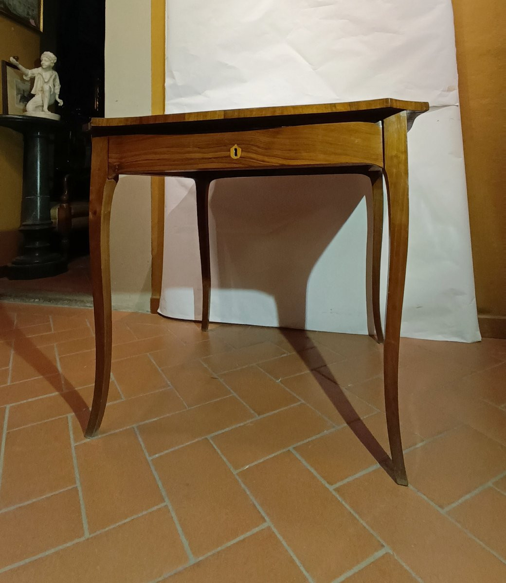 Mid-19th Century Walnut Card Table With Inlays-photo-3