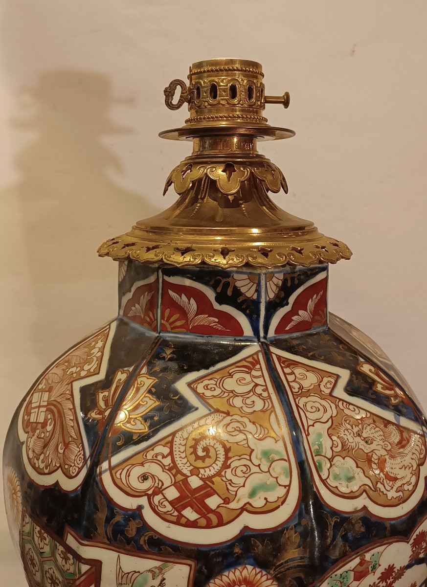 VASE POTICHE IMARI DÉBUT DU 19ème SIÈCLE-photo-2