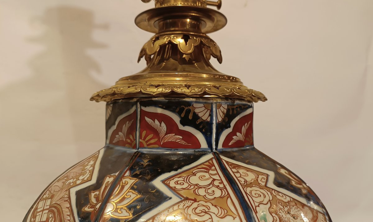 VASE POTICHE IMARI DÉBUT DU 19ème SIÈCLE-photo-3