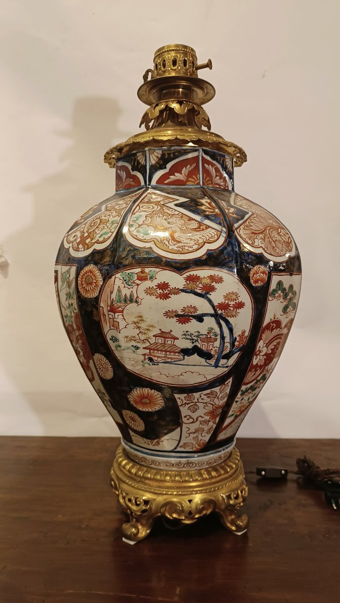 VASE POTICHE IMARI DÉBUT DU 19ème SIÈCLE-photo-4