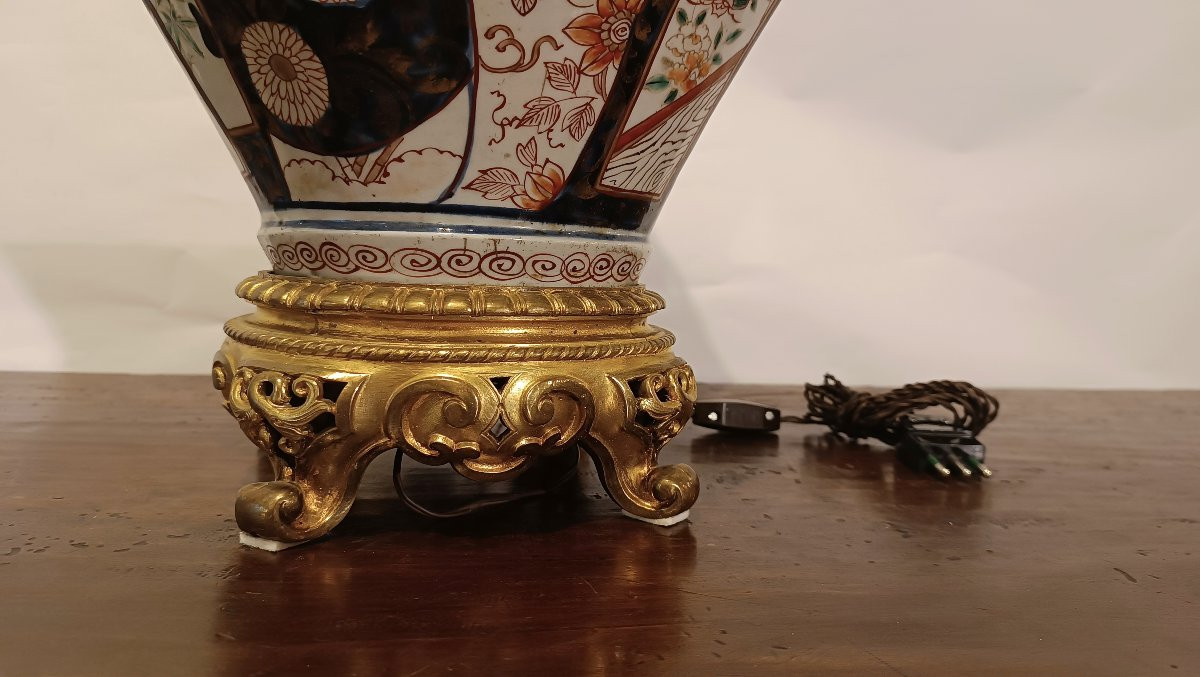 VASE POTICHE IMARI DÉBUT DU 19ème SIÈCLE-photo-1