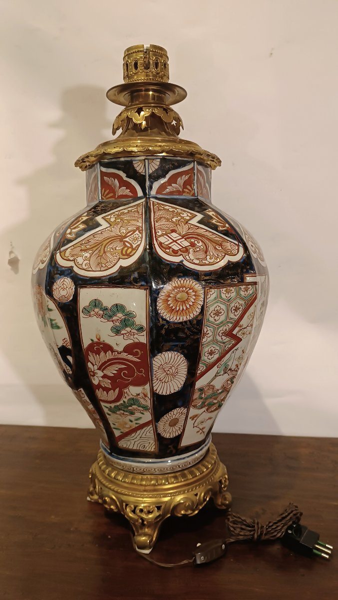 VASE POTICHE IMARI DÉBUT DU 19ème SIÈCLE-photo-4