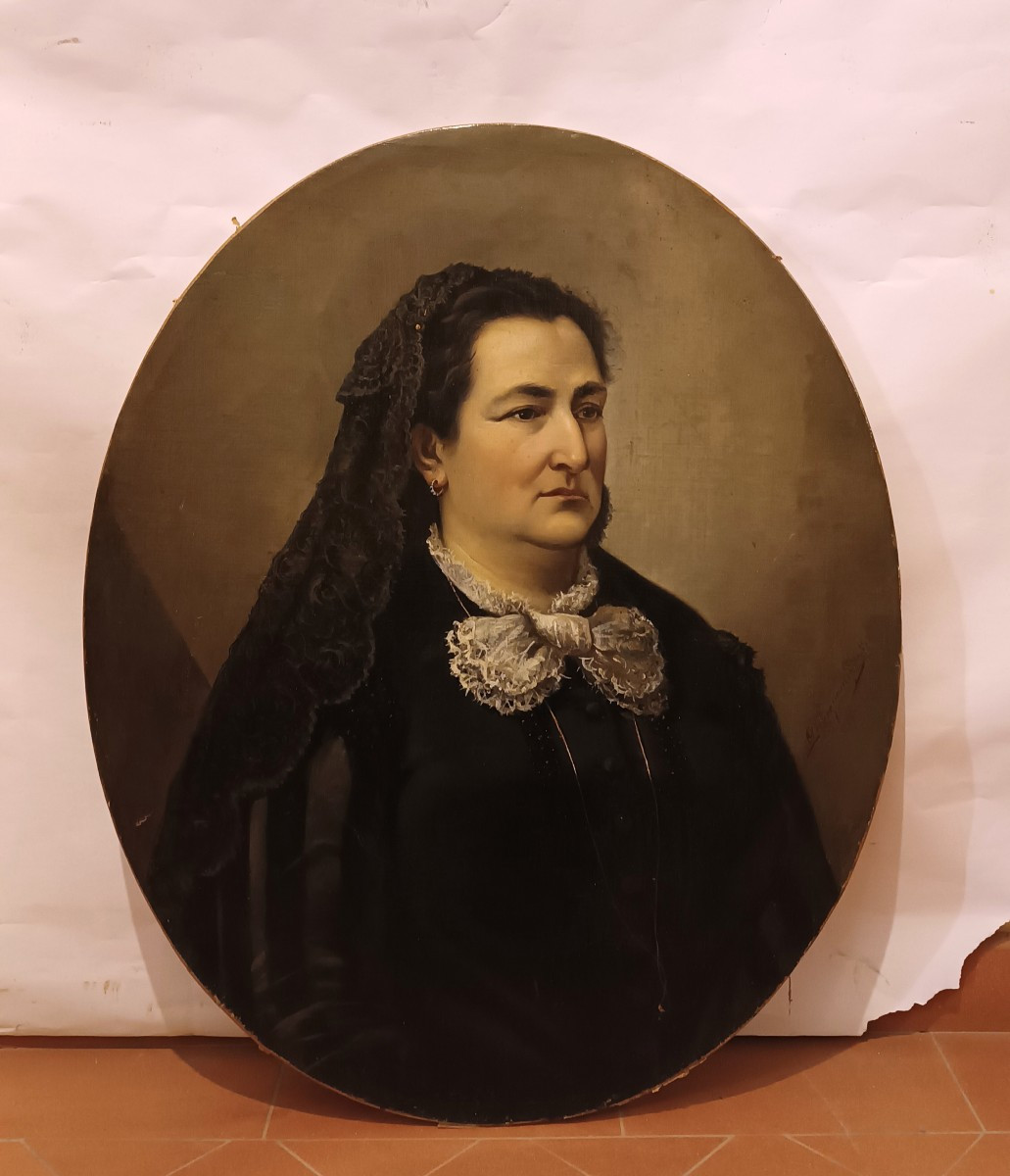 PORTRAIT DE FEMME SECONDE MOITIÉ DU 19ème SIÈCLE