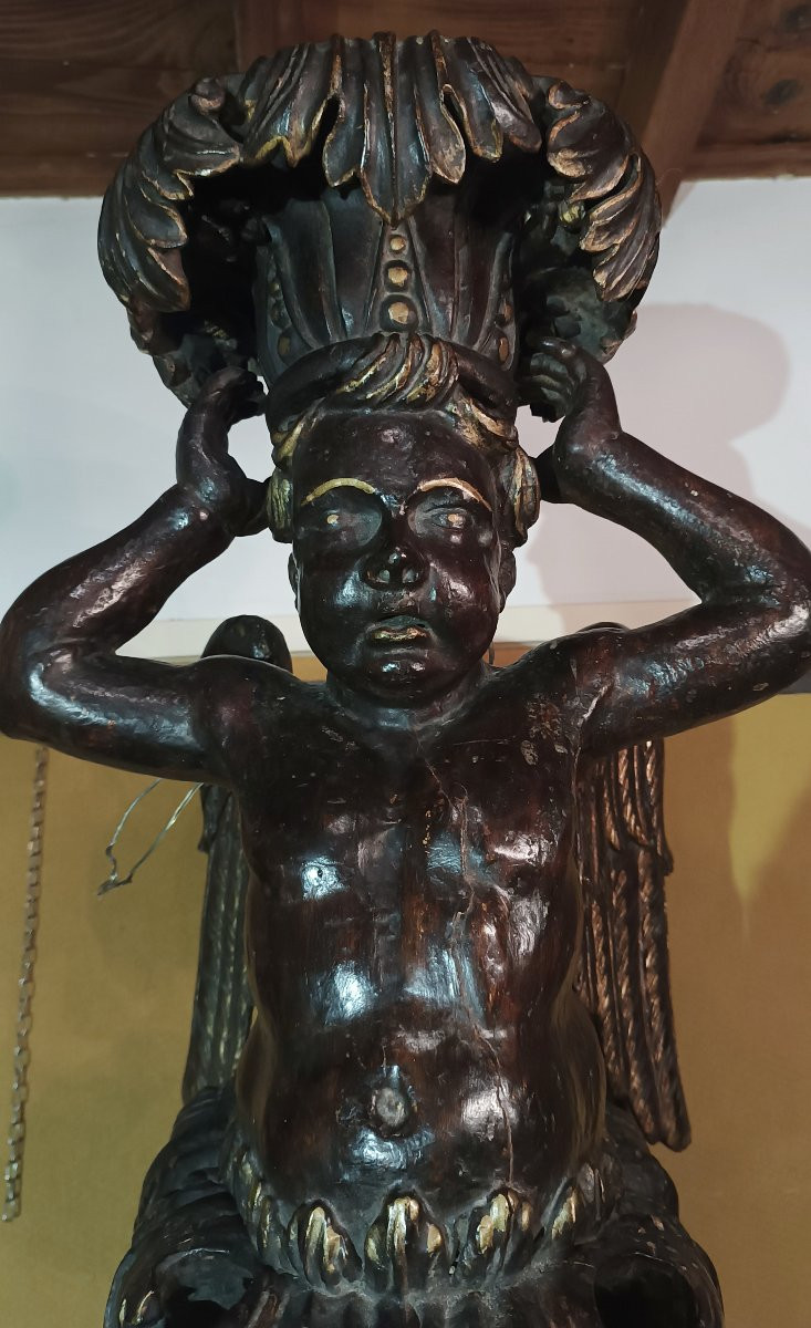 PAIRE DE GRANDS BOUGEOIRS FIN 16ème SIÈCLE-photo-4