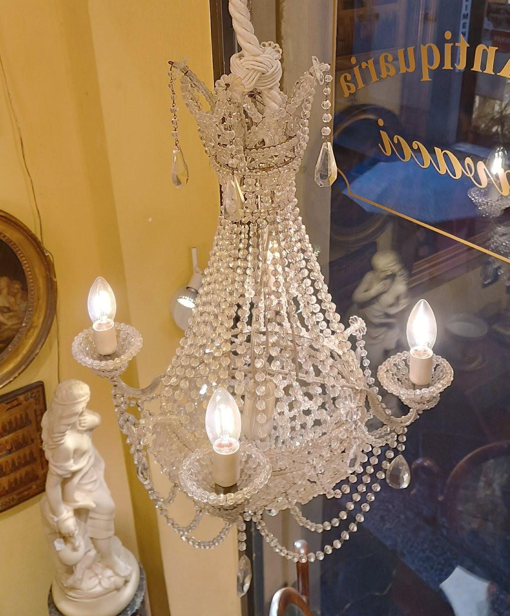 PETIT LUSTRE "À SAC" FIN DU 19ème SIÈCLE-photo-6