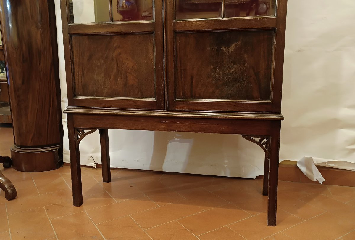 VITRINE VICTORIENNE EN ACAJOU MILIEU DU 19ème SIÈCLE-photo-3