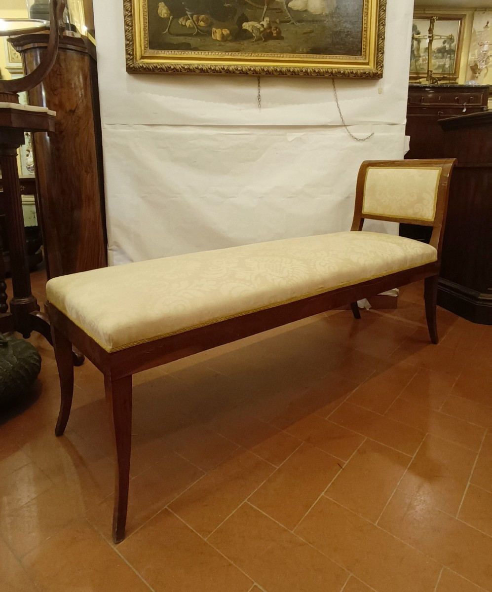 Mid-19th Century Charles X Walnut Dormeuse