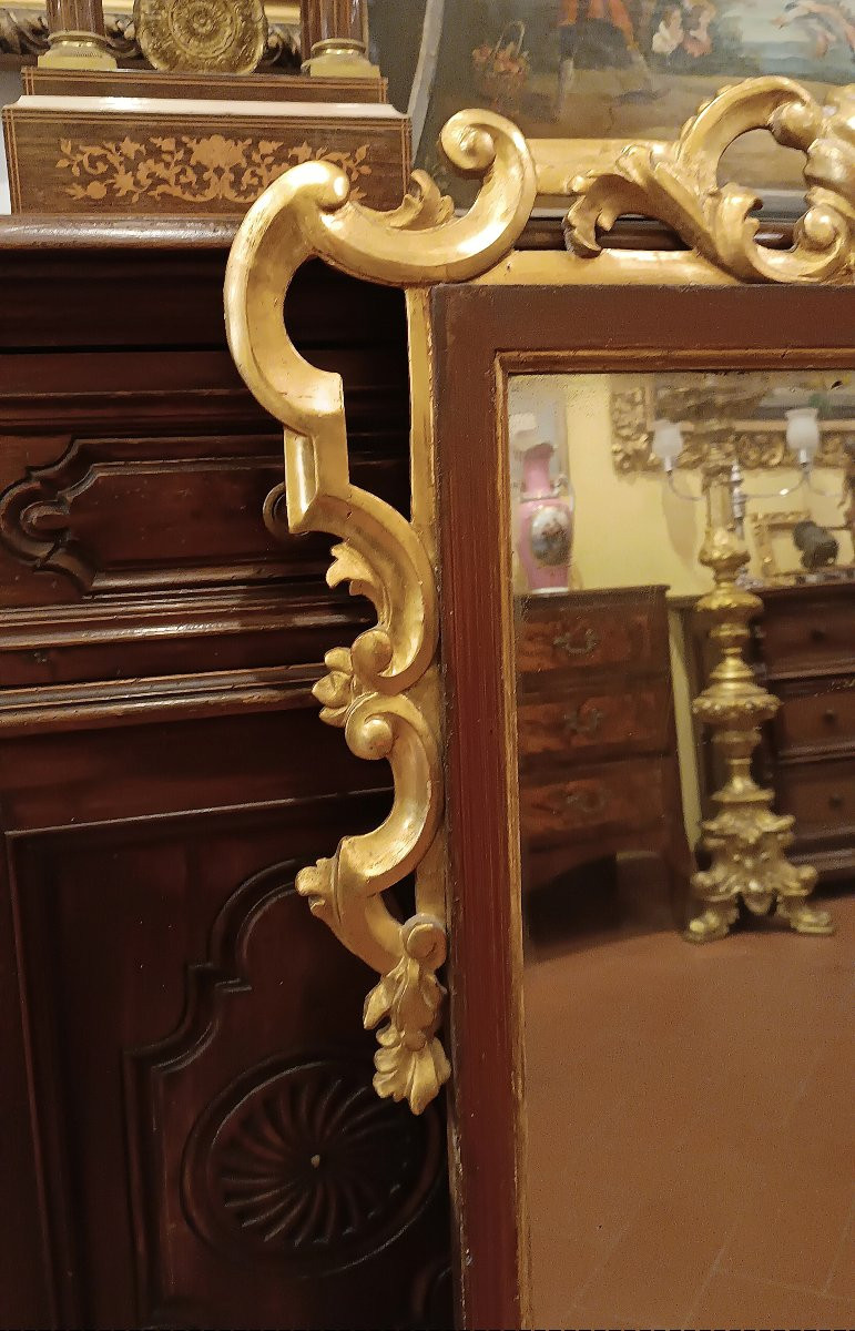 MIROIR DORÉ LOUIS-PHILIPPE MILIEU DU 19ème SIÈCLE-photo-5