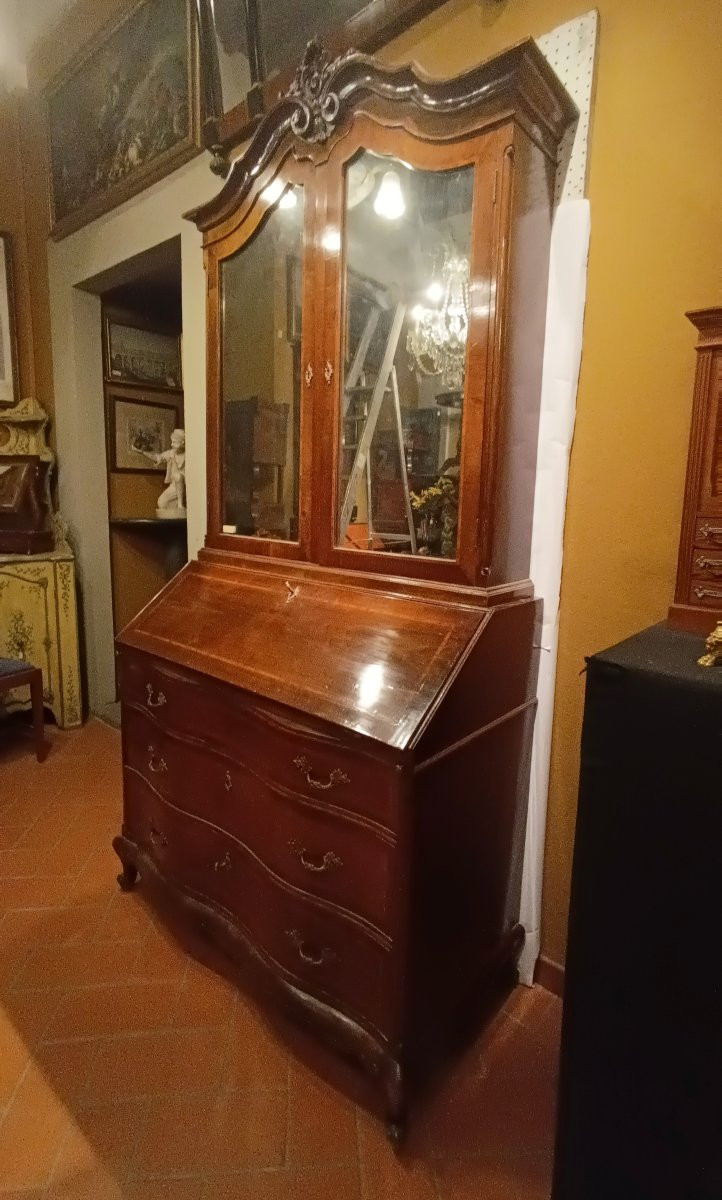 Mid-19th Century Victorian Trumeau With Inlays-photo-3