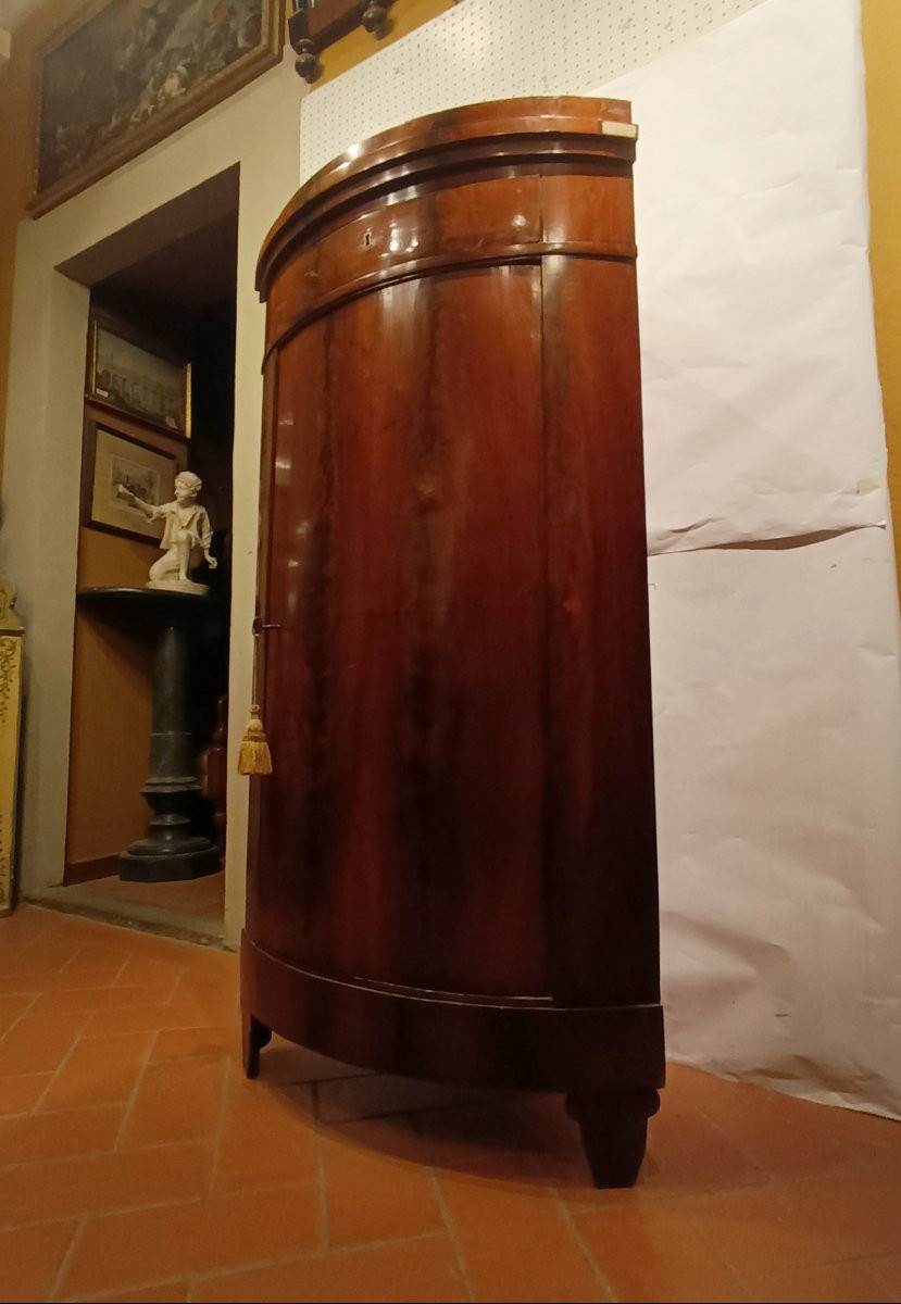 MEUBLE D'ANGLE EN ACAJOU MILIEU DU 19ème SIÈCLE-photo-4