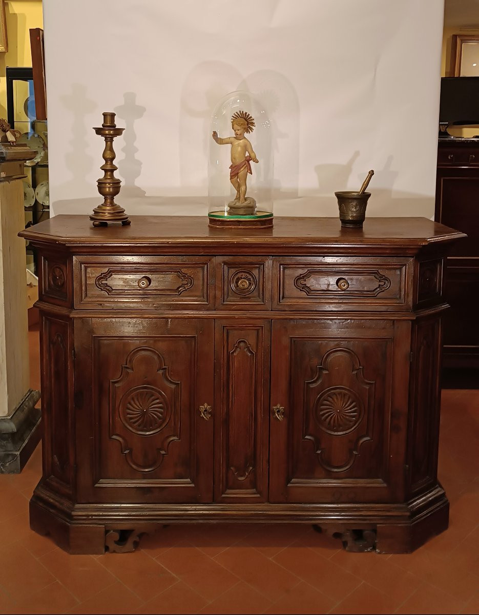 BUFFET EN NOYER SECONDE MOITIÉ DU 19ème SIÈCLE-photo-1