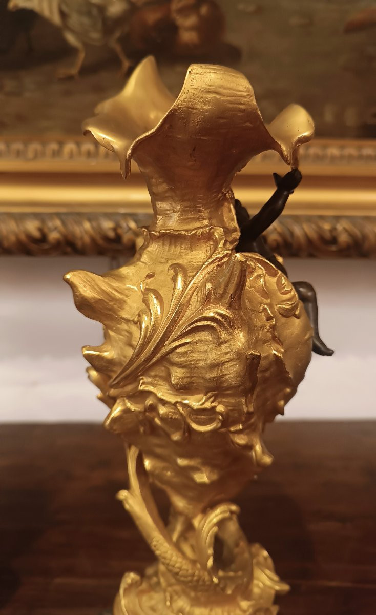 PAIRE DE VASES DÉCORATIFS DE STYLE LOUIS XV MILIEU DU 19ème SIÈCLE-photo-7