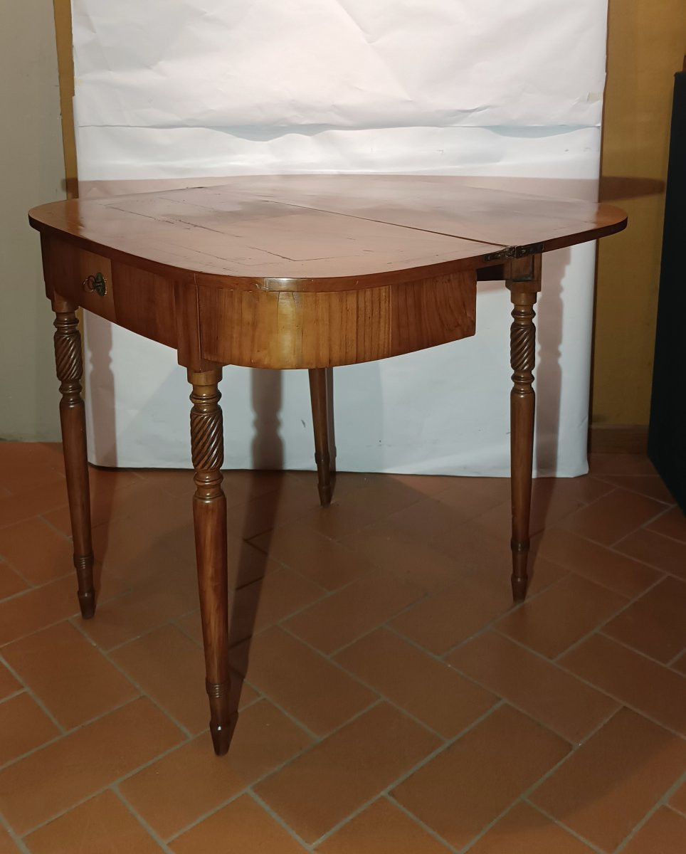 First Half Of The 19th Century Cherry Console Table-photo-1