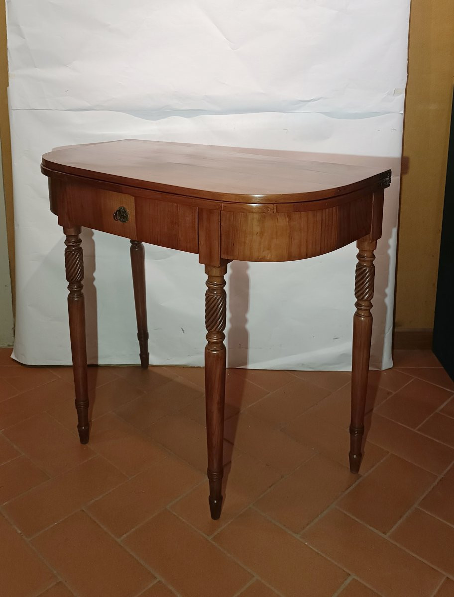 First Half Of The 19th Century Cherry Console Table-photo-4