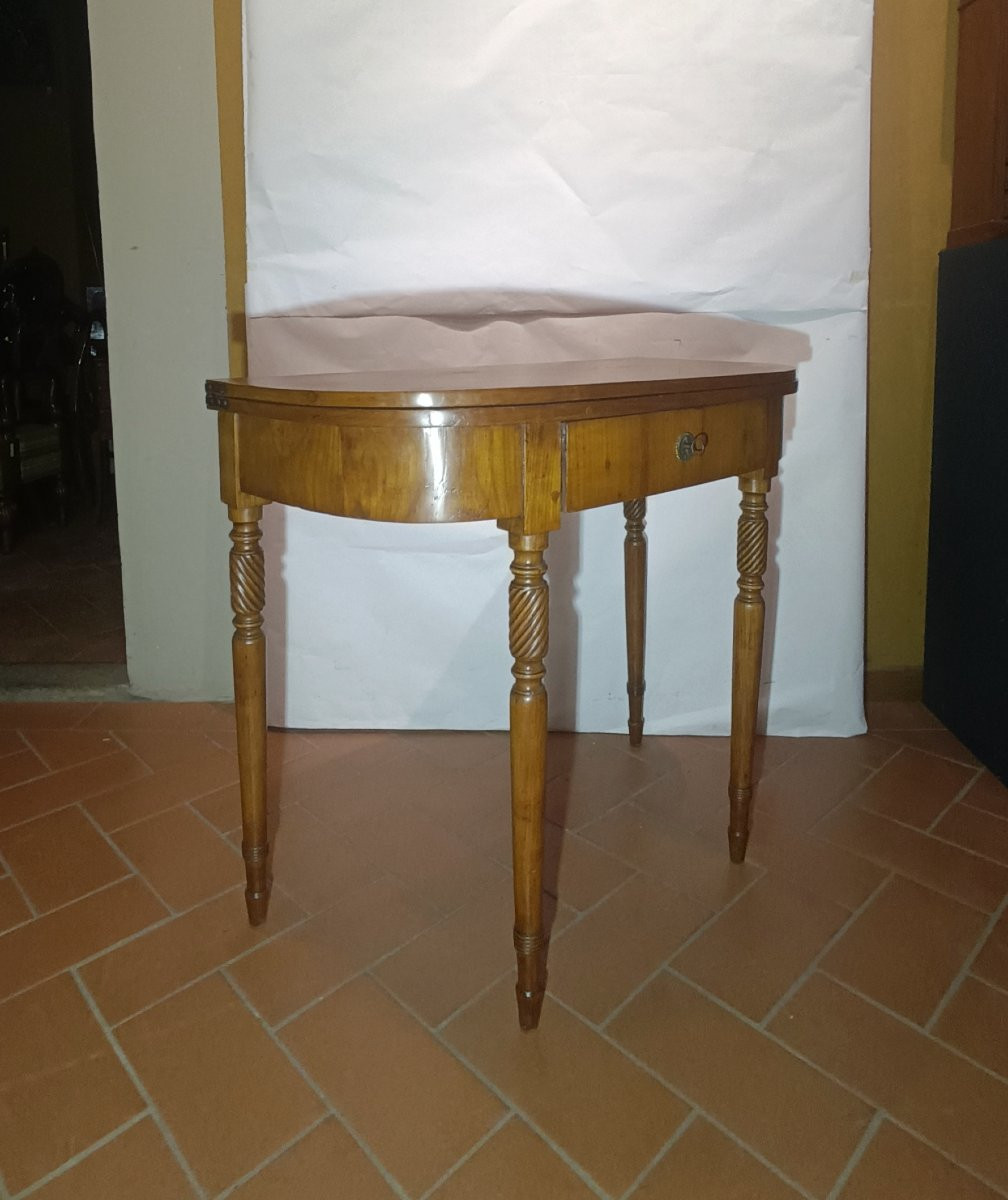First Half Of The 19th Century Cherry Console Table-photo-6