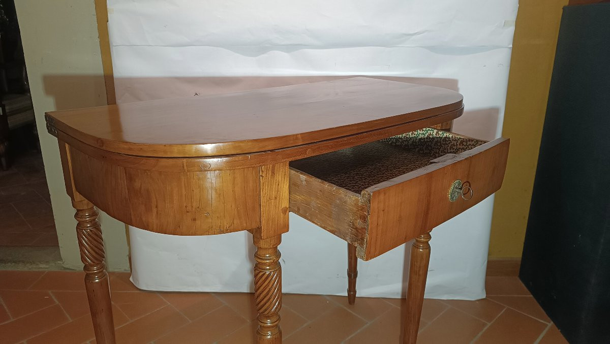First Half Of The 19th Century Cherry Console Table-photo-7