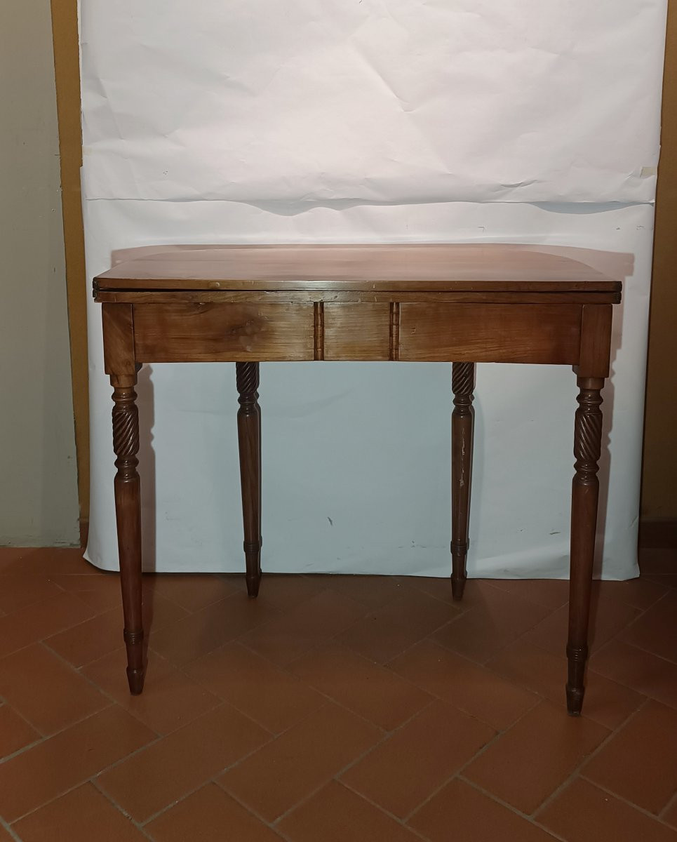 First Half Of The 19th Century Cherry Console Table-photo-8