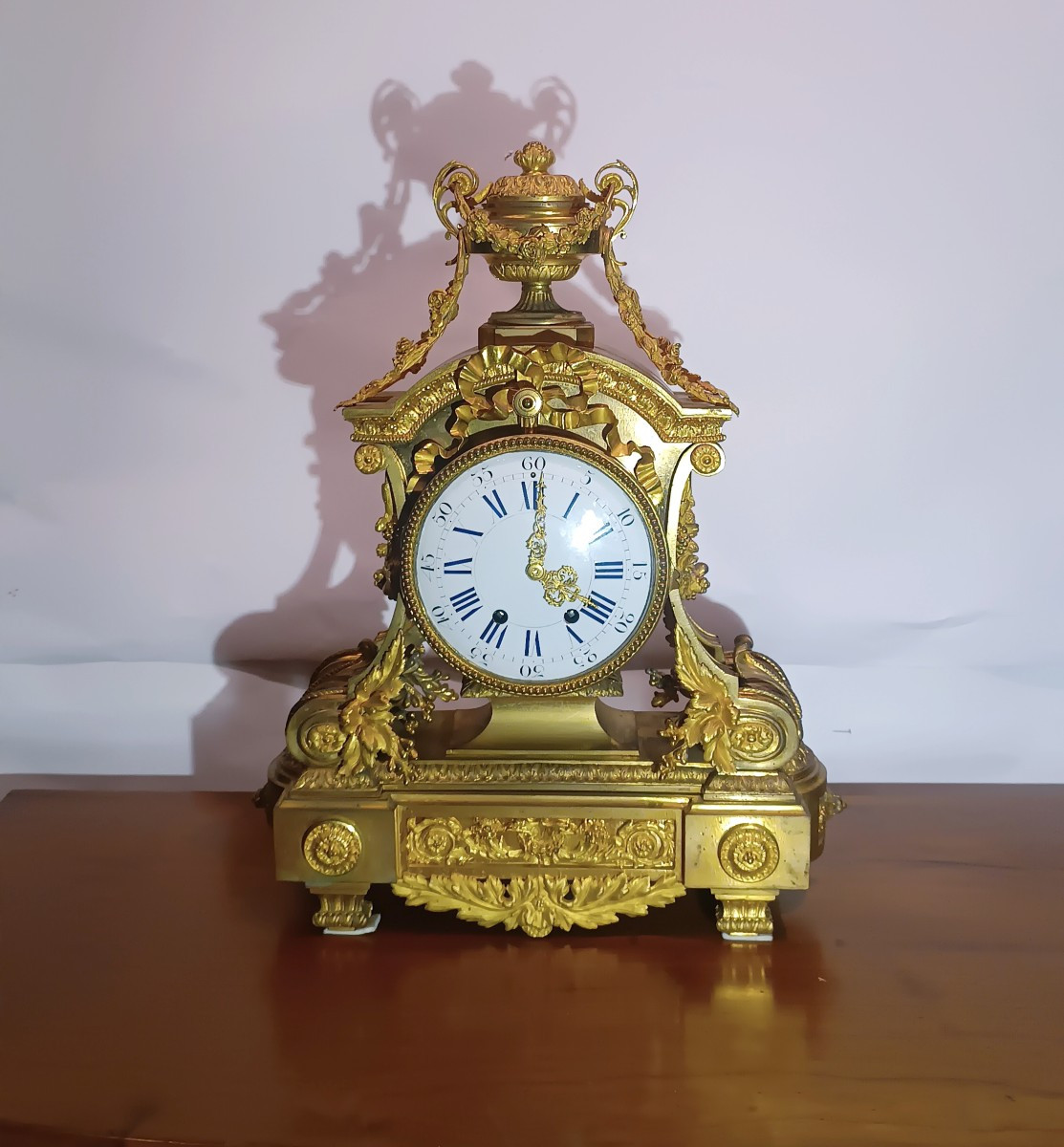 PENDULE EMPIRE EN BRONZE DORÉ DÉBUT DU 19ème SIÈCLE