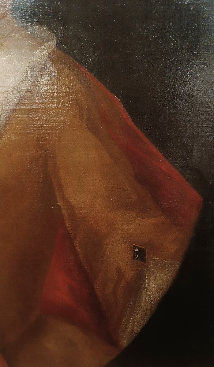 PORTRAIT D'UNE NOBLE FEMME SECONDE MOITIÉ DU 18ème SIÈCLE-photo-4