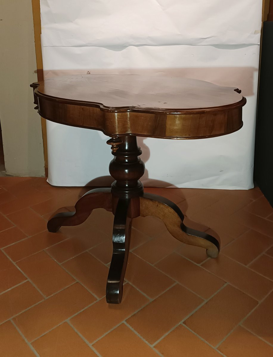 TABLE BASSE OVALE LOUIS-PHILIPPE PREMIÈRE MOITIÉ DU 19ème SIÈCLE-photo-4