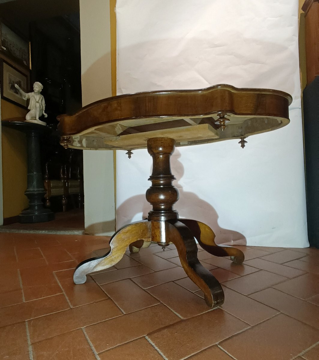 TABLE BASSE OVALE LOUIS-PHILIPPE PREMIÈRE MOITIÉ DU 19ème SIÈCLE-photo-4