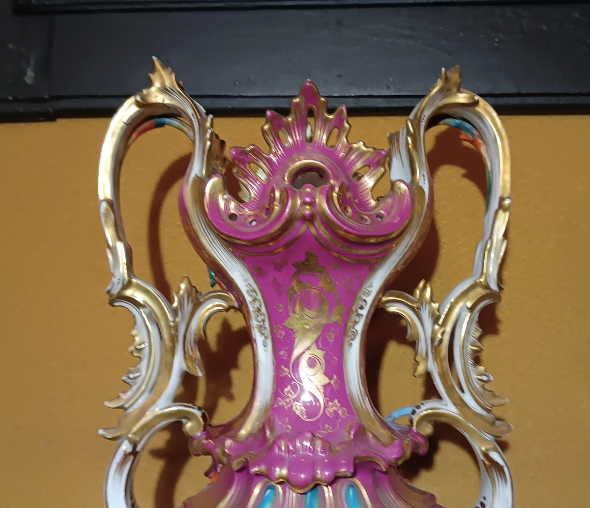 PAIRE DE VASES EN PORCELAINE JACOB PETIT SECONDE MOITIÉ DU 19ème SIÈCLE-photo-2