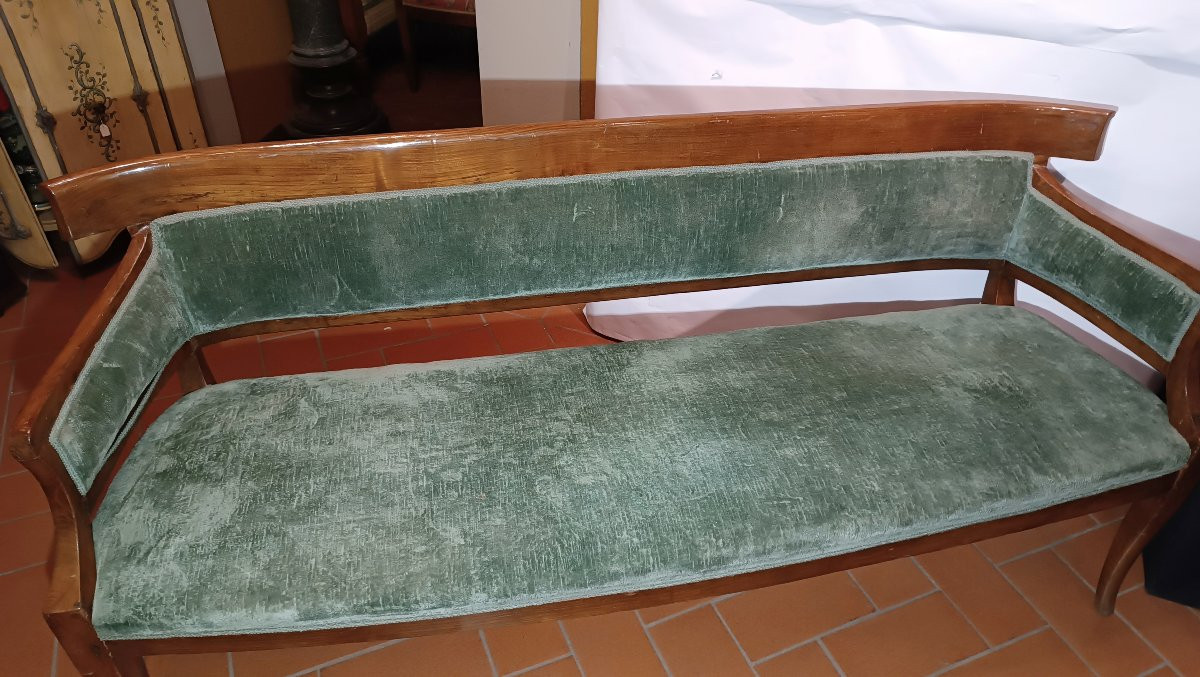 Early 19th Century Empire Cherry Sofa-photo-1