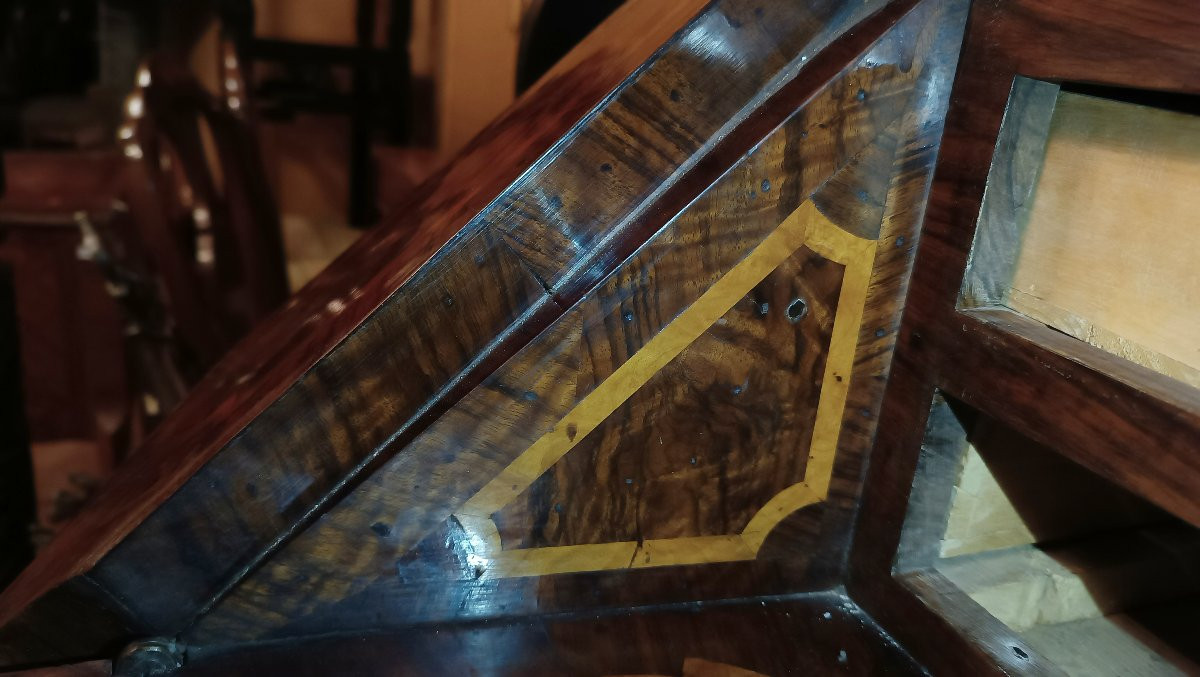 Mid-19th Century Louis XV Drop-down Chest Of Drawers With Inlays-photo-6