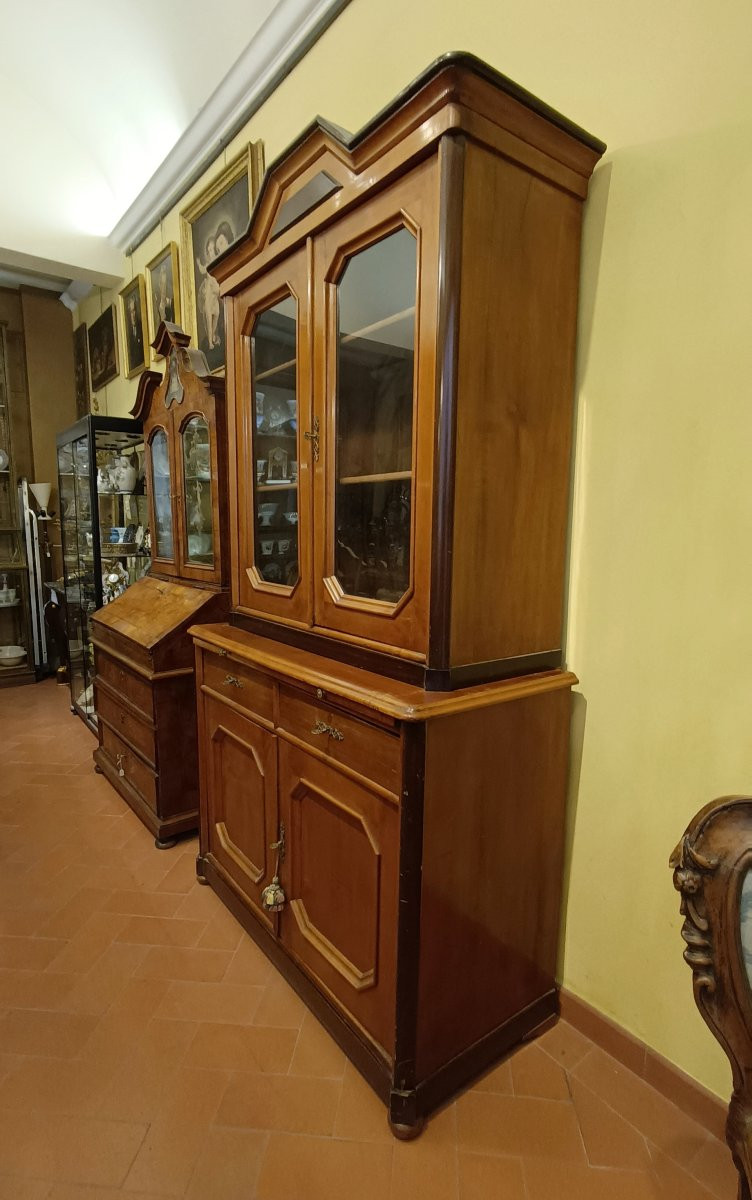 Second Half Of The 19th Century Louis Philippe "bookcase" Display Case-photo-3
