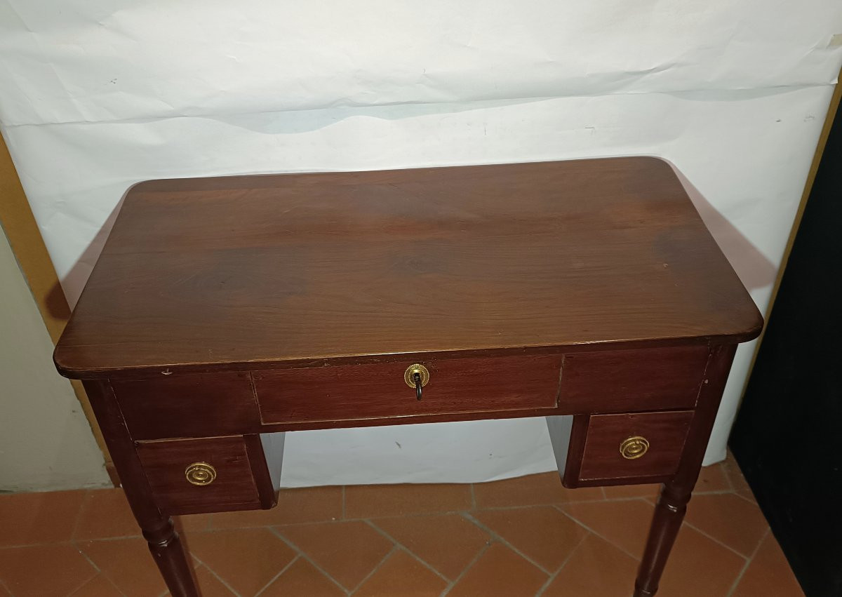 TABLE À ÉCRIRE EN NOYER SECONDE MOITIÉ DU 19ème SIÈCLE-photo-2