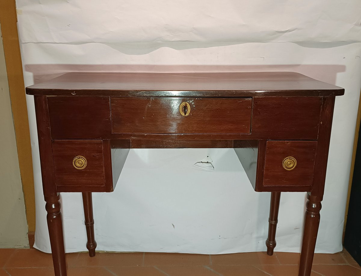 TABLE À ÉCRIRE EN NOYER SECONDE MOITIÉ DU 19ème SIÈCLE-photo-3