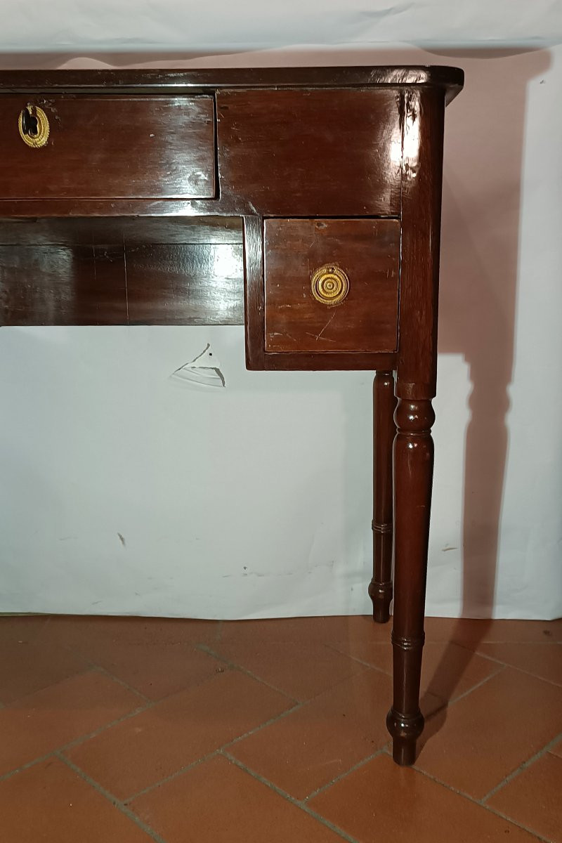 TABLE À ÉCRIRE EN NOYER SECONDE MOITIÉ DU 19ème SIÈCLE-photo-4