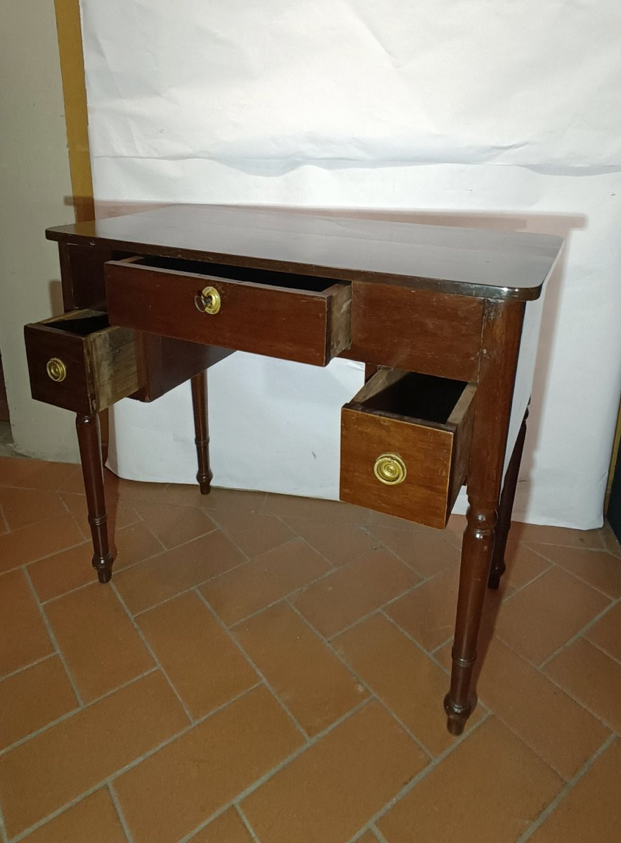 TABLE À ÉCRIRE EN NOYER SECONDE MOITIÉ DU 19ème SIÈCLE-photo-1