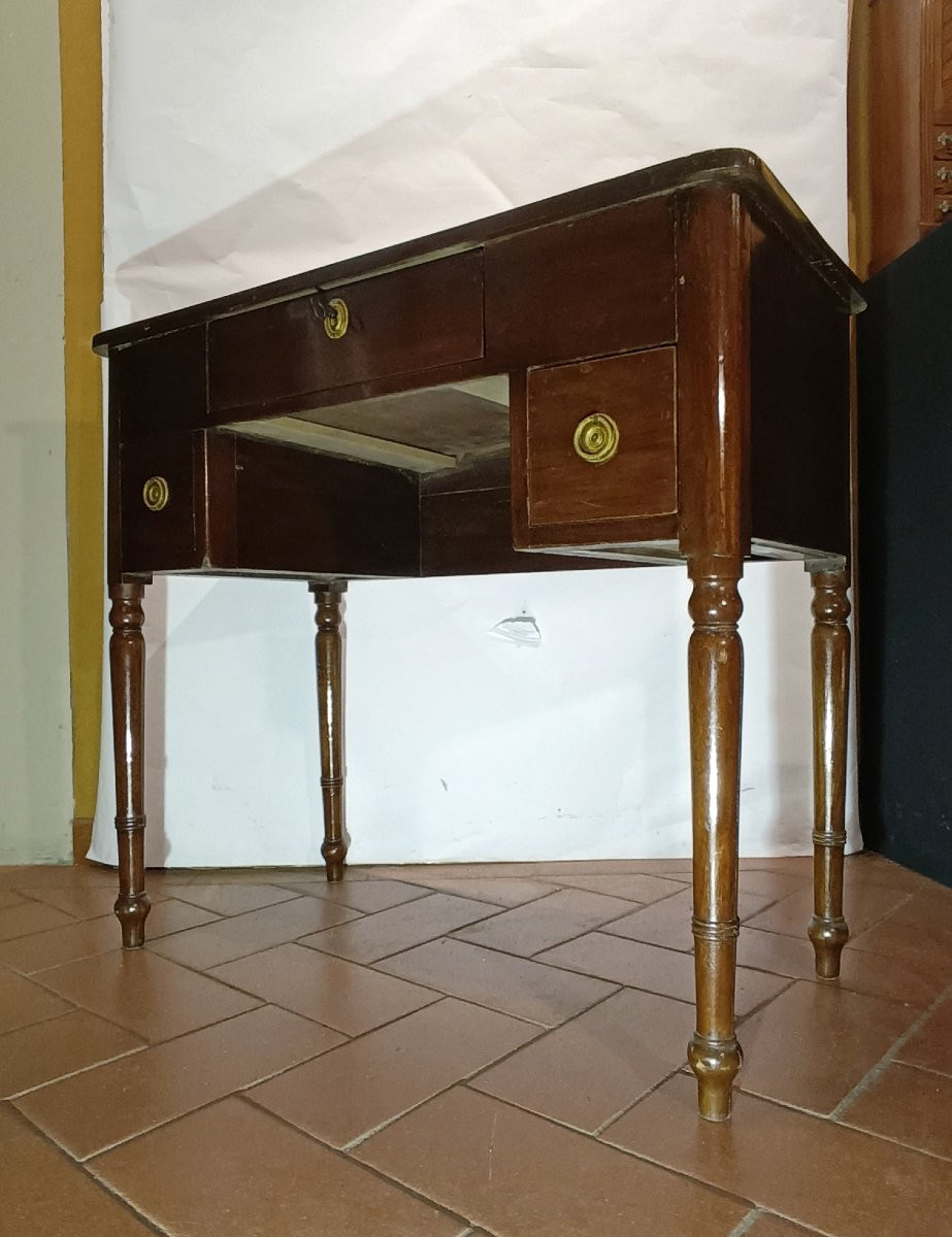 TABLE À ÉCRIRE EN NOYER SECONDE MOITIÉ DU 19ème SIÈCLE-photo-2