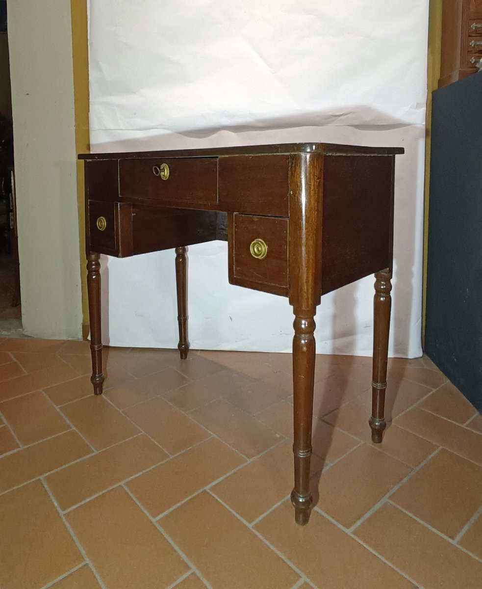 TABLE À ÉCRIRE EN NOYER SECONDE MOITIÉ DU 19ème SIÈCLE-photo-3