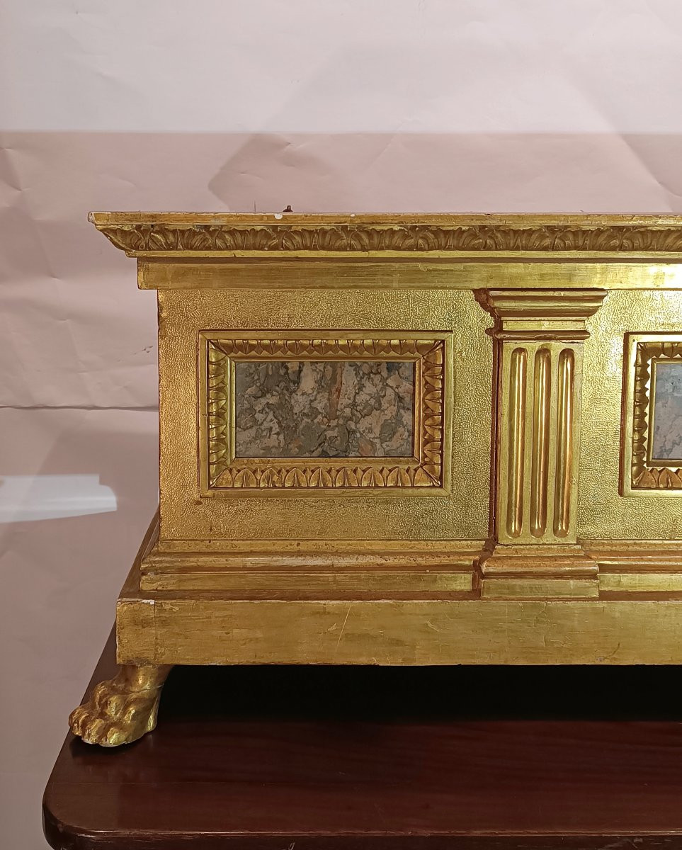 PETIT COFFRE NÉO-RENAISSANCE DORÉ SECONDE MOITIÉ DU 19ème SIÈCLE-photo-3