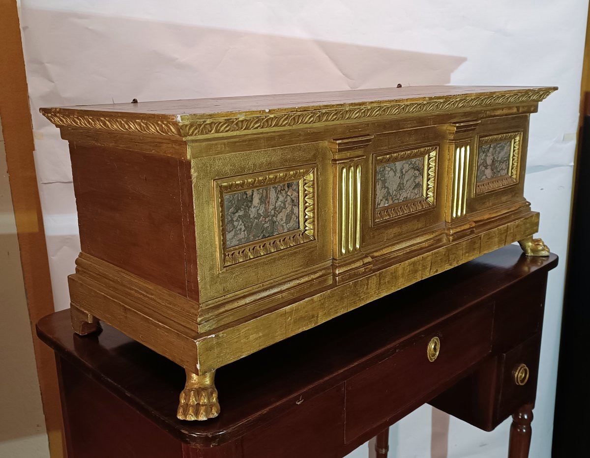 PETIT COFFRE NÉO-RENAISSANCE DORÉ SECONDE MOITIÉ DU 19ème SIÈCLE-photo-3