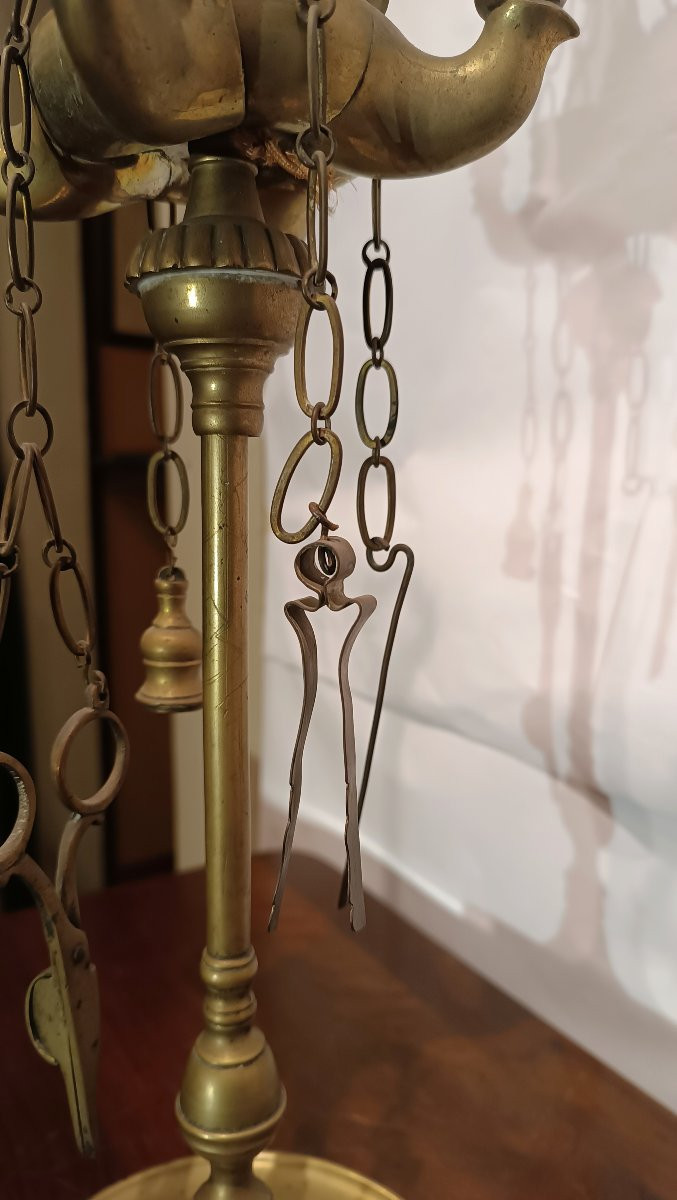 PAIRE DE LAMPES À PÉDALE FLORENTINES DÉBUT DU 19ème SIÈCLE-photo-3