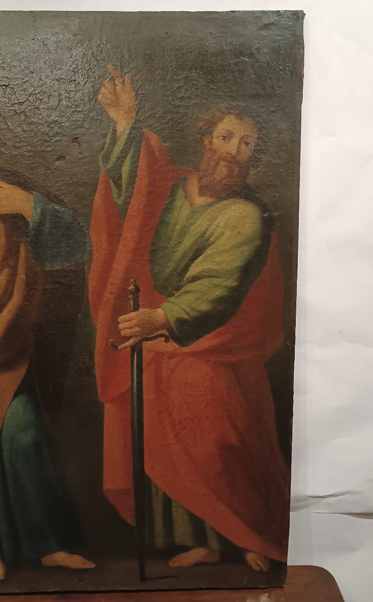 TABLEAU DES SAINTS PIERRE ET PAUL 16ème SIÈCLE-photo-2