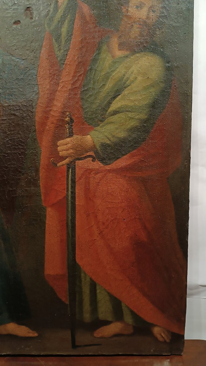 TABLEAU DES SAINTS PIERRE ET PAUL 16ème SIÈCLE-photo-4
