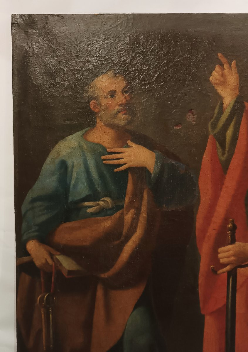 TABLEAU DES SAINTS PIERRE ET PAUL 16ème SIÈCLE-photo-1