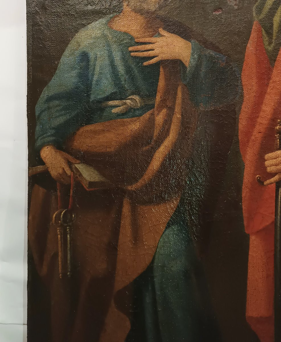 TABLEAU DES SAINTS PIERRE ET PAUL 16ème SIÈCLE-photo-2
