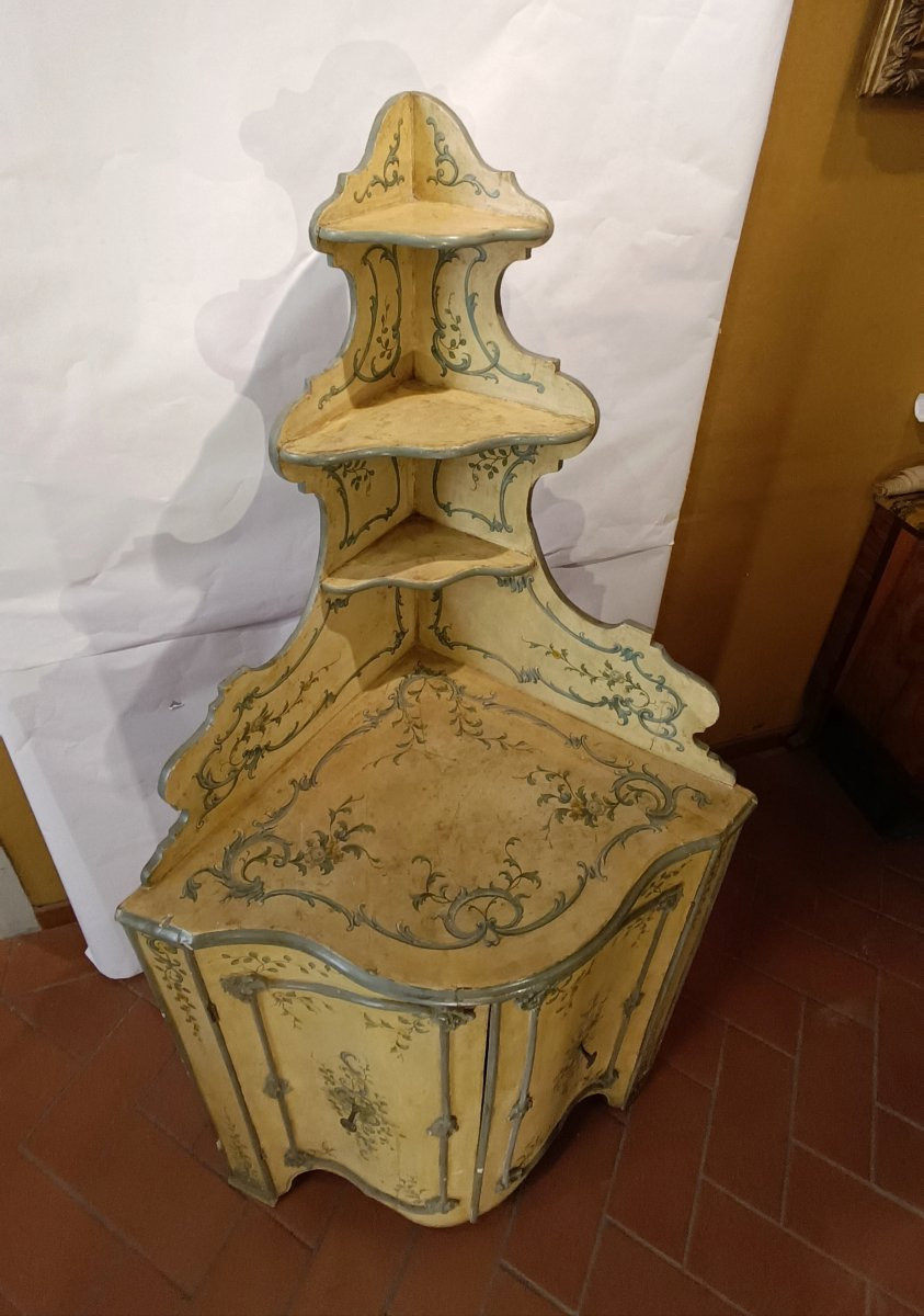 ENCOIGNURE PEINTE FIN 18ème - DÉBUT 19ème SIÈCLE-photo-2