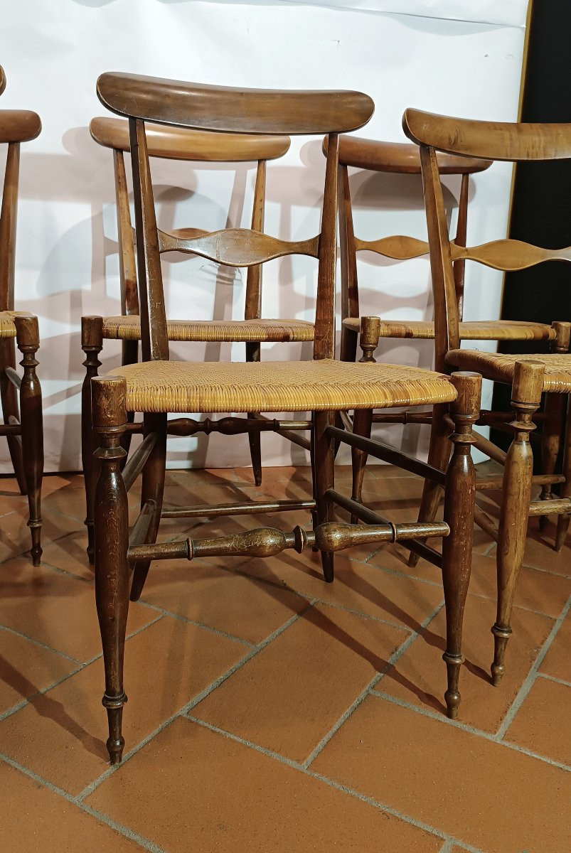 Late 19th Century Six Miniature Chairs-photo-3