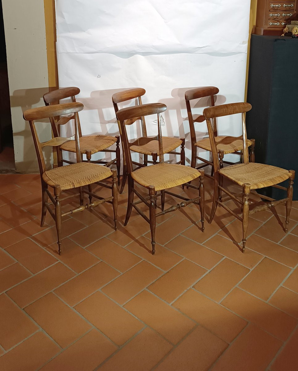 Late 19th Century Six Miniature Chairs-photo-3