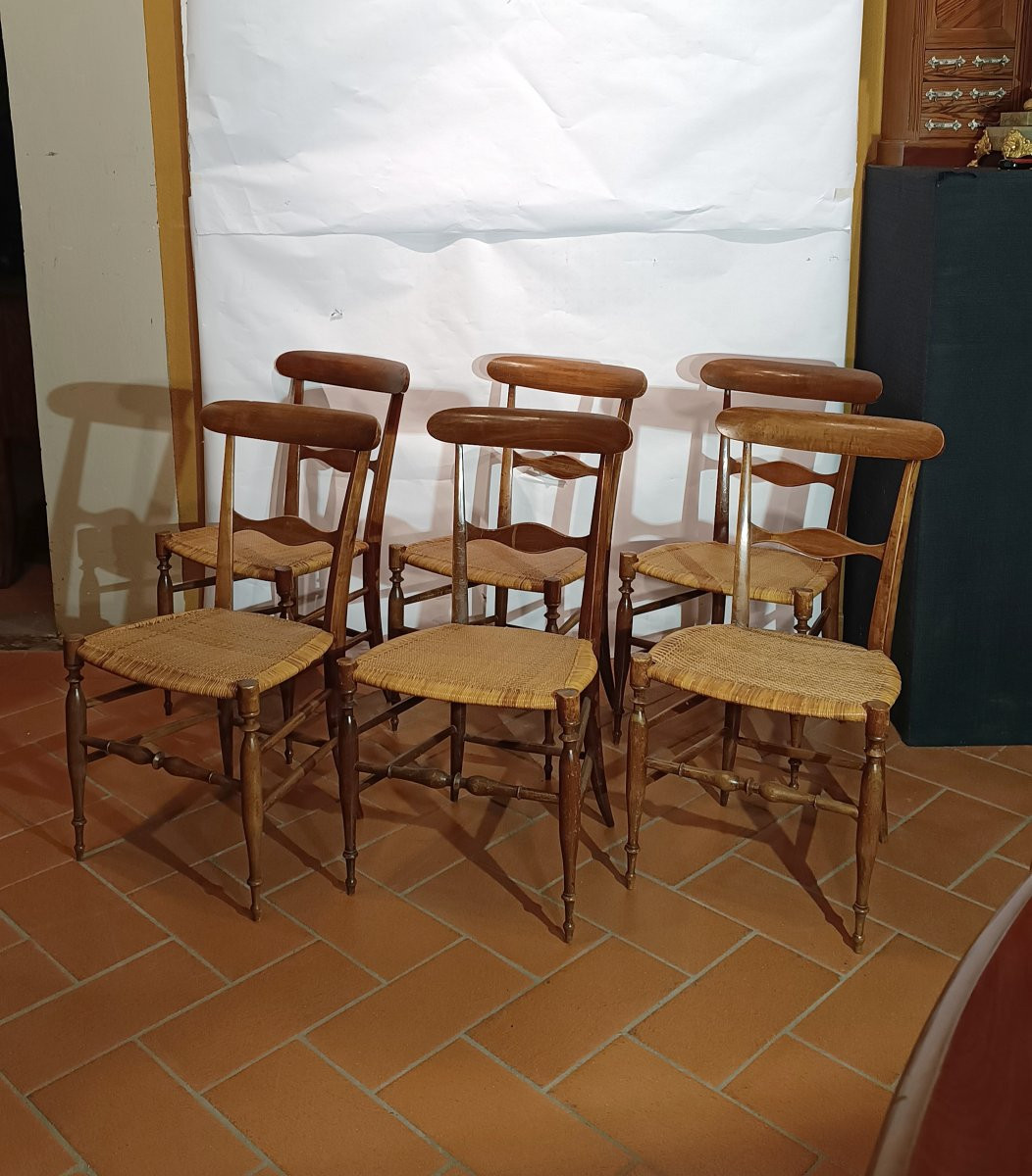 Late 19th Century Six Miniature Chairs-photo-4